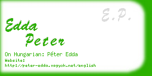 edda peter business card