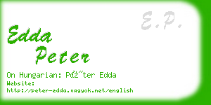 edda peter business card